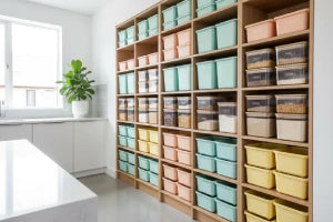 Plastic storage bins and clear storage boxes with lids for UK homes