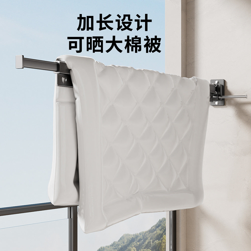OptiSpace Modern Wall Mounted Clothes Drying Rack - Heavy Duty Foldable Design