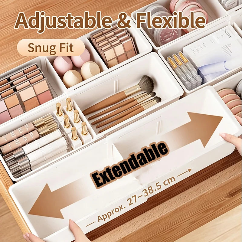 Retractable Drawer Organizer Box – Kitchen & Vanity Storage