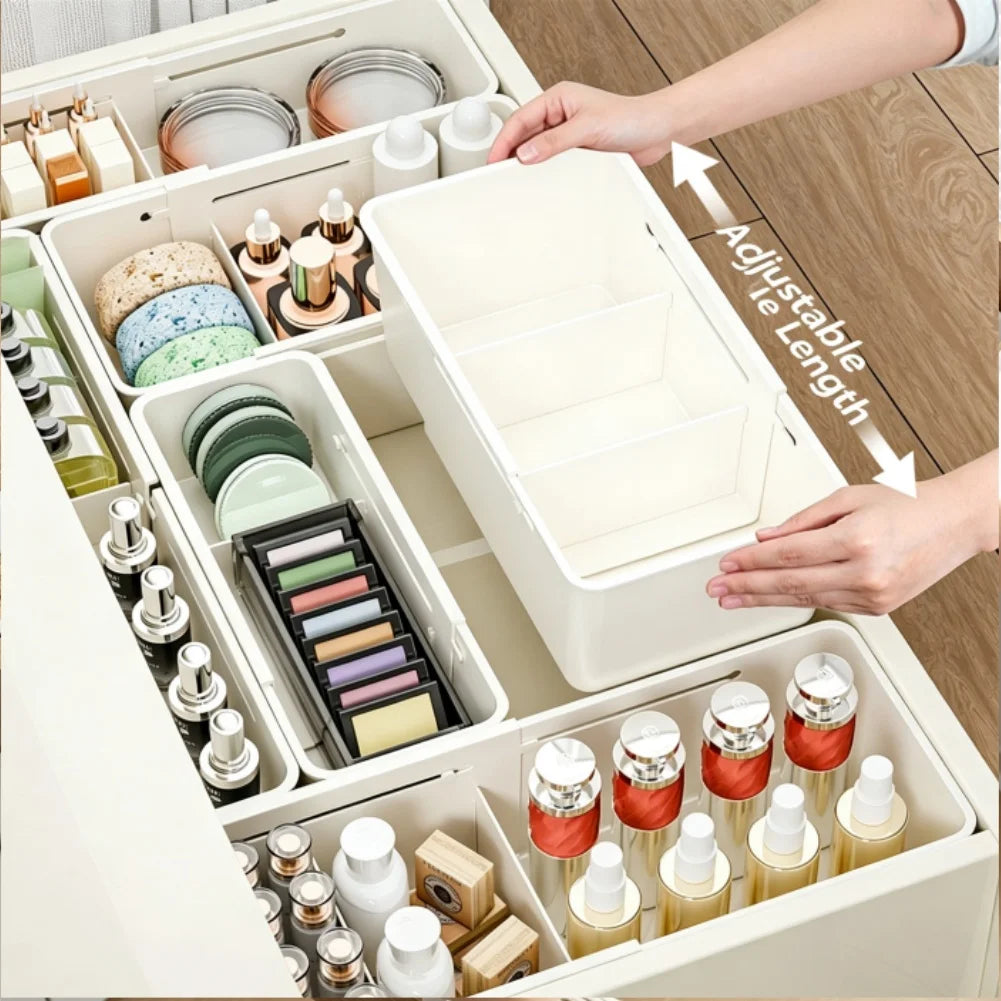 Retractable Drawer Organizer Box – Kitchen & Vanity Storage