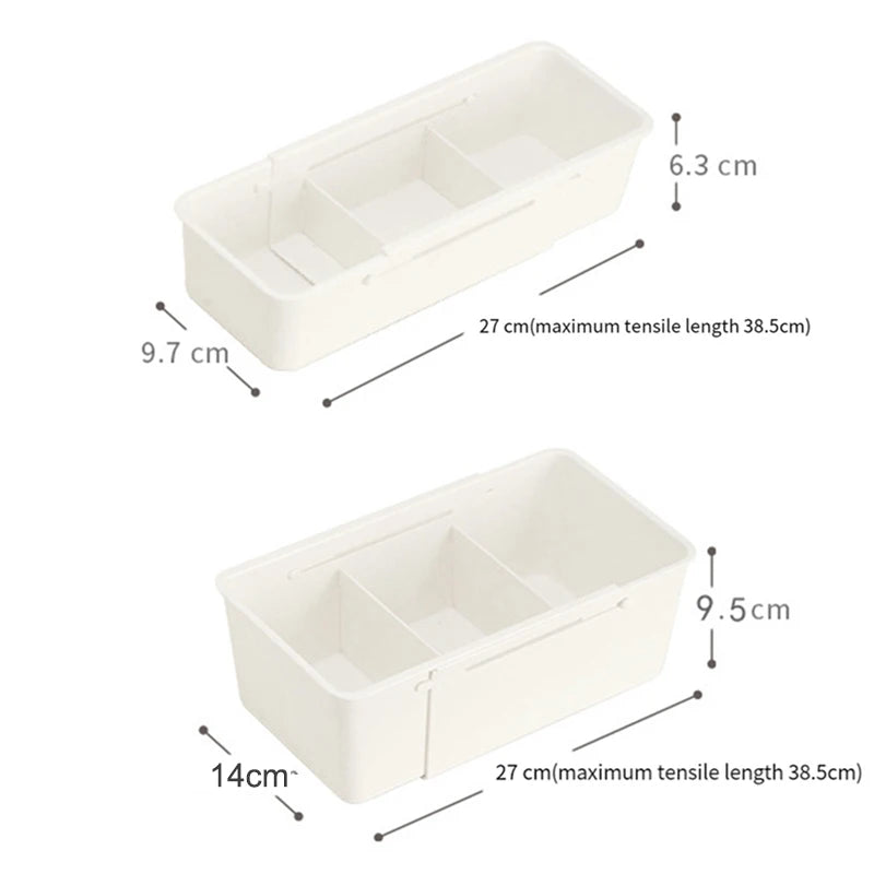 Retractable Drawer Organizer Box – Kitchen & Vanity Storage
